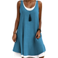 Women's Sleeveless Fake 2-Piece Dress