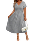 Women's Elegant V-Neck Twist Front Dress