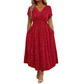 Women's Elegant V-Neck Twist Front Dress