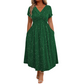 Women's Elegant V-Neck Twist Front Dress