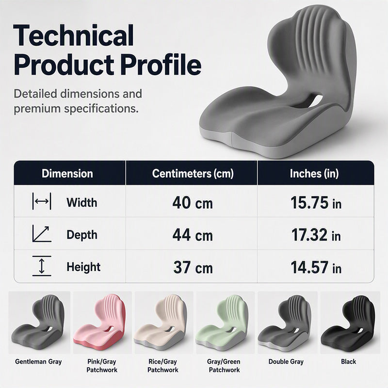 🪑 63% OFF NOW! ✨ Ergonomic memory foam seat cushion with back support – comfortable & supportive for home, office, and car 💺🛡️