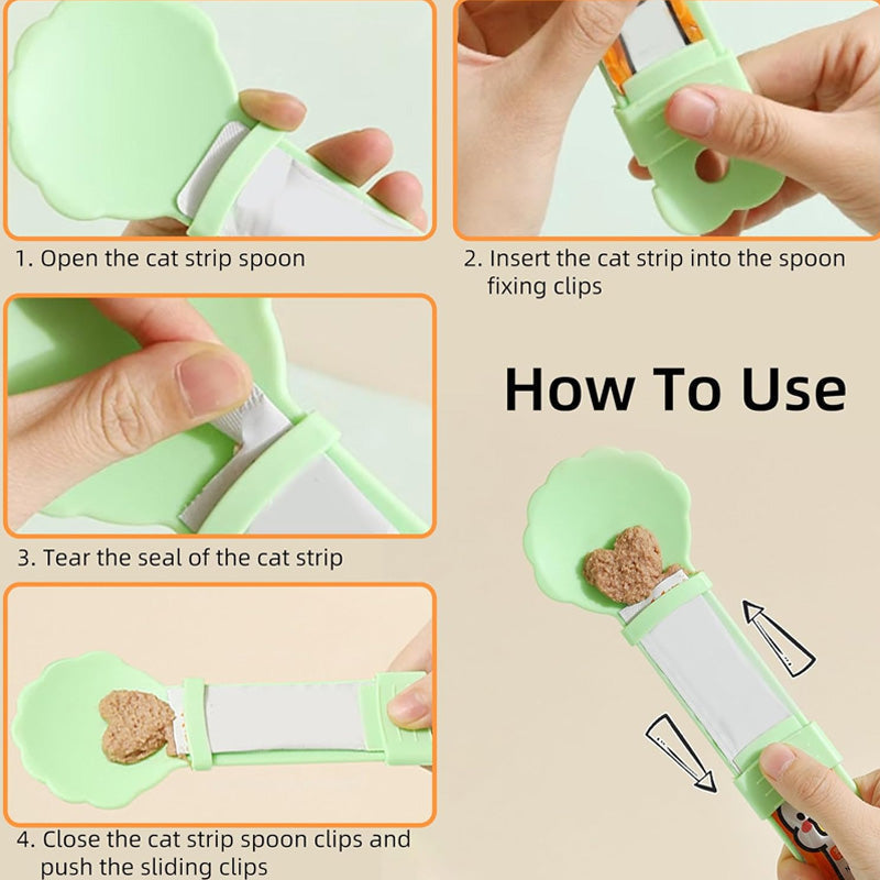 🥳HOT SALE🥳💞50K+ SOLD! Cat Feeder Spoon ! BPA-free, one-hand squeeze & wide spoon. Clean feeding – grab yours! ✅