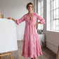 Women Ruffle V-Neck Tiered Maxi Dress