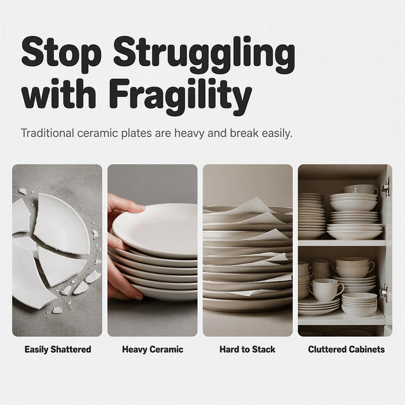 Unbreakable Wheat Straw Dinner Plates