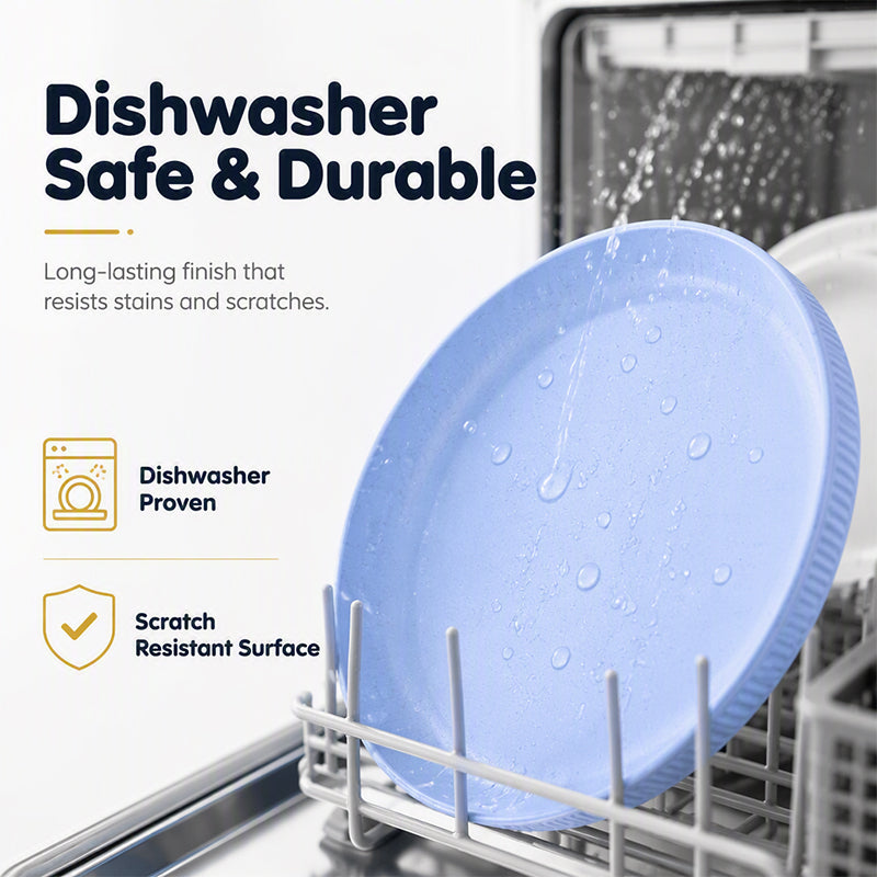 Unbreakable Wheat Straw Dinner Plates
