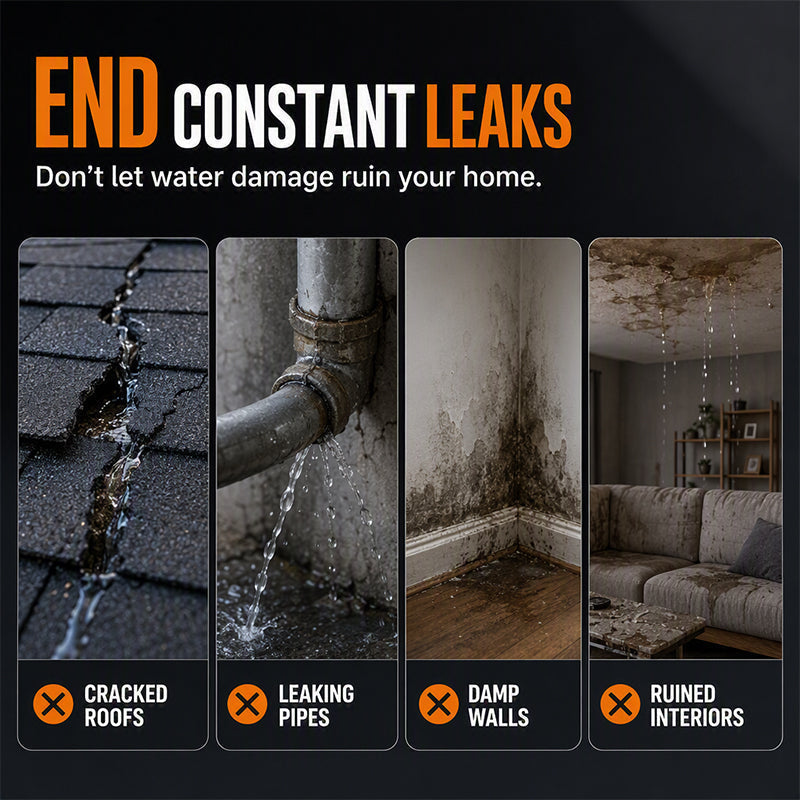 🏆 Last Day Special Price £7.49! 💧Buy 1 Get 1 Free🎁Portable Instant Leak Sealant Spray, Strong Adhesion Waterproof Sealing Spray