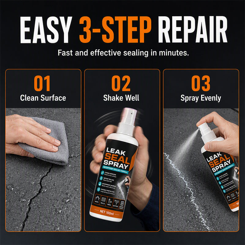 🏆 Last Day Special Price £7.49! 💧Buy 1 Get 1 Free🎁Portable Instant Leak Sealant Spray, Strong Adhesion Waterproof Sealing Spray