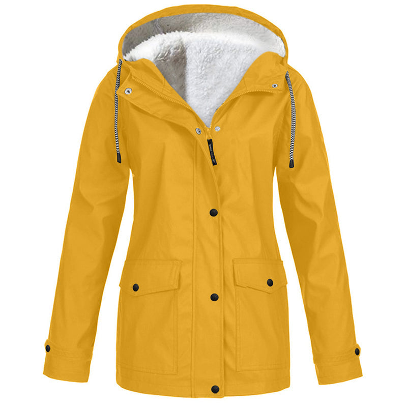 ⏳ Limited Time 50% Off! 💥Women's Plush-Lined Windproof Hooded Jacket