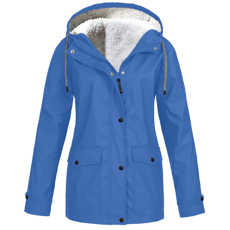 ⏳ Limited Time 50% Off! 💥Women's Plush-Lined Windproof Hooded Jacket