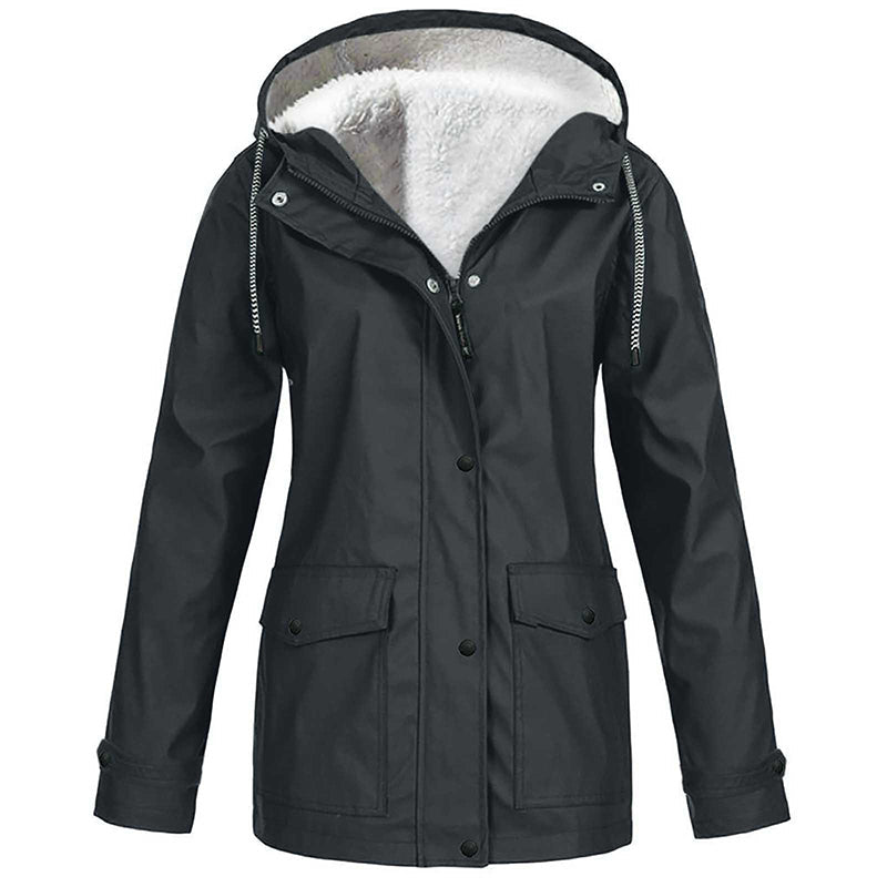 ⏳ Limited Time 50% Off! 💥Women's Plush-Lined Windproof Hooded Jacket