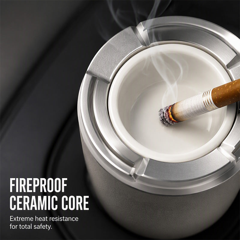 🚗 Hot Pick | Rotating Ceramic Car Ashtray
