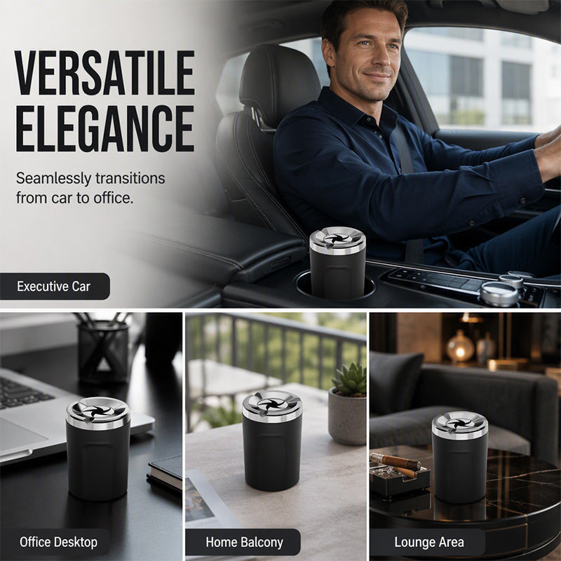 🚗 Hot Pick | Rotating Ceramic Car Ashtray
