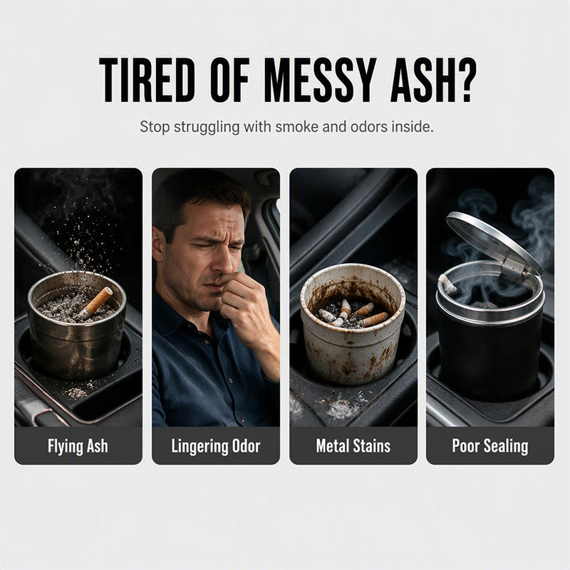 🚗 Hot Pick | Rotating Ceramic Car Ashtray