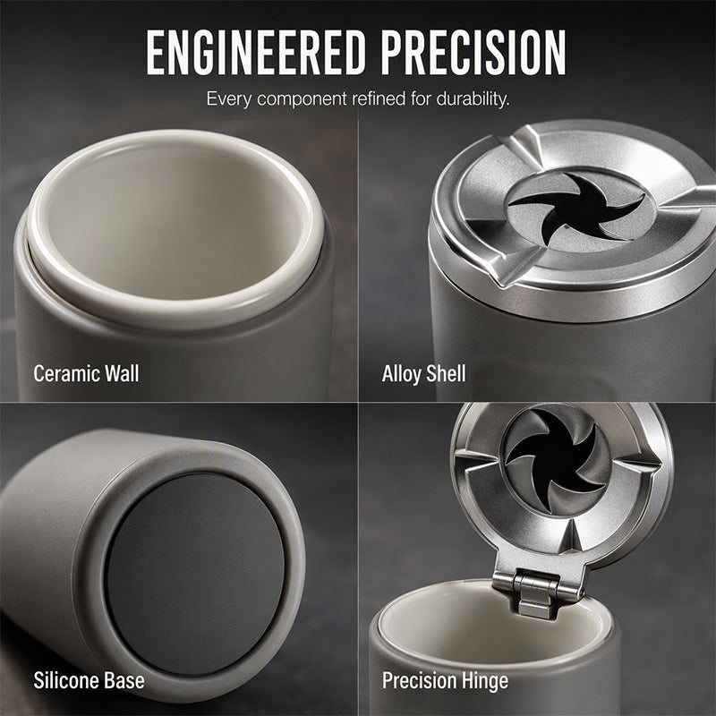 🚗 Hot Pick | Rotating Ceramic Car Ashtray