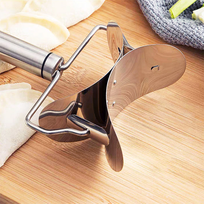 🥟 Buy 1 Get 1 Free! 🔥 Stainless Steel Dumpling Wrapper Cutter – Sharp Blade, Multi‑Pastry Use ✨