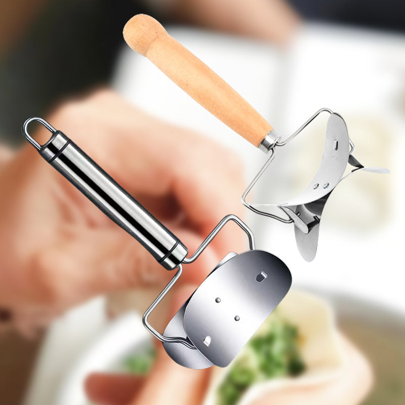 🥟 Buy 1 Get 1 Free! 🔥 Stainless Steel Dumpling Wrapper Cutter – Sharp Blade, Multi‑Pastry Use ✨