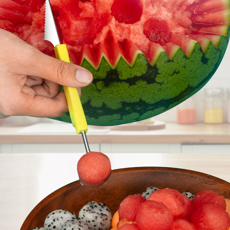 📢Hot Sale 50% OFF⏰3-in-1 Stainless Steel Melon Baller Scoop Tool Kit