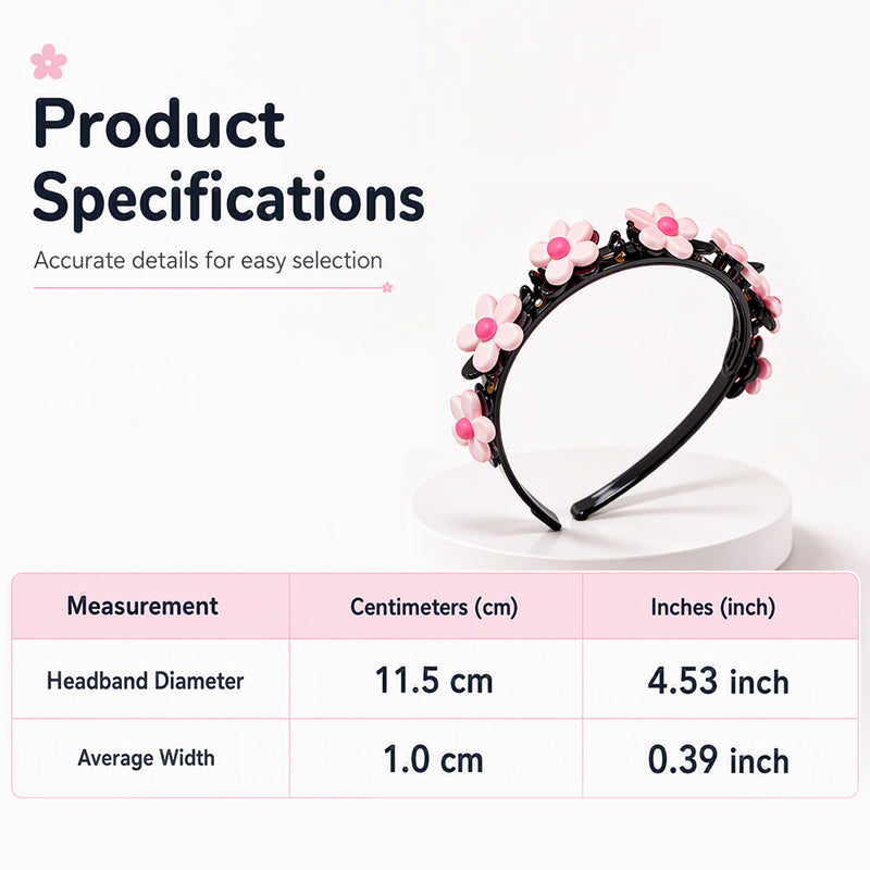 🌸 LIMITED-TIME 50% OFF ✨ Cartoon Braiding Headband — Integrated Mini Clips, Instant Braids for Girls