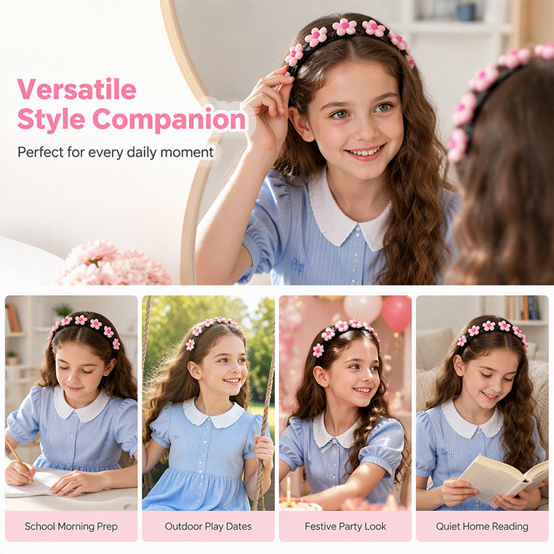 🌸 LIMITED-TIME 50% OFF ✨ Cartoon Braiding Headband — Integrated Mini Clips, Instant Braids for Girls