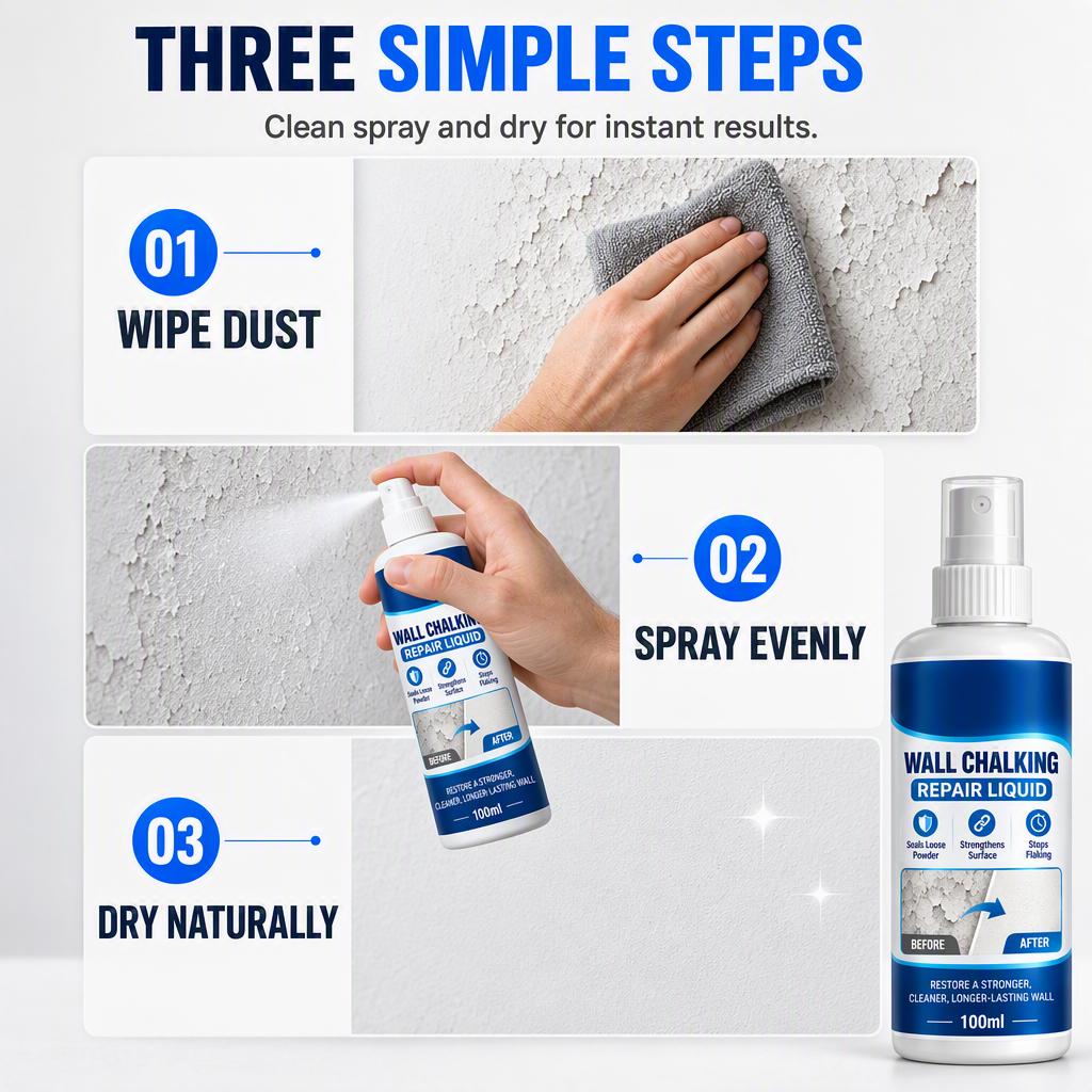 🥳HOT SALE🥳💞10K+ SOLD! Wall Repair Liquid – From £9.99! Locks chalking, deep binding & waterproof. Solid walls – grab yours! ✅