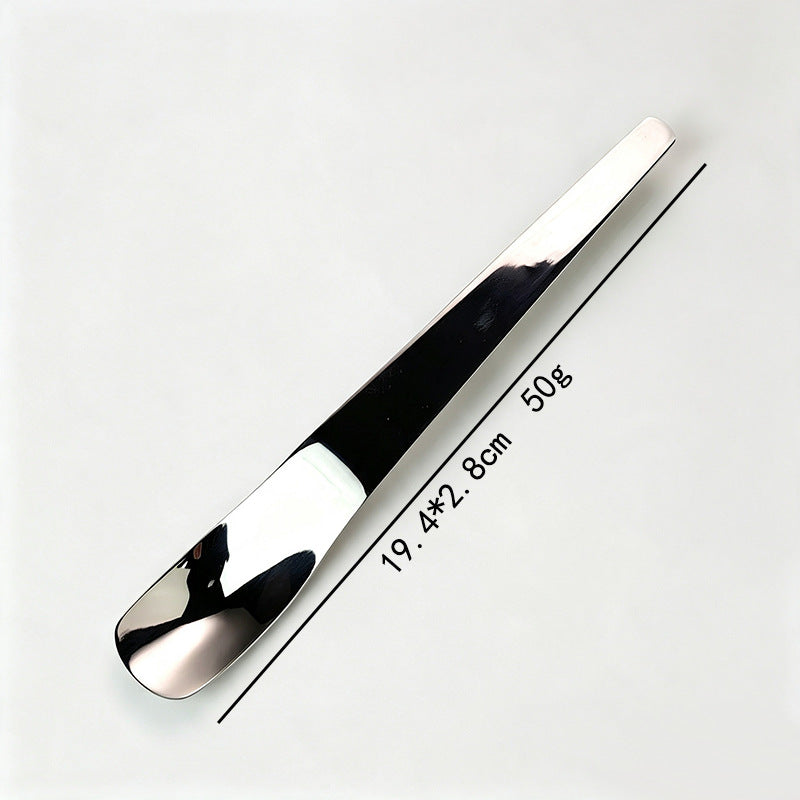🥄 Long-Handle Stainless Steel Dessert Spoon