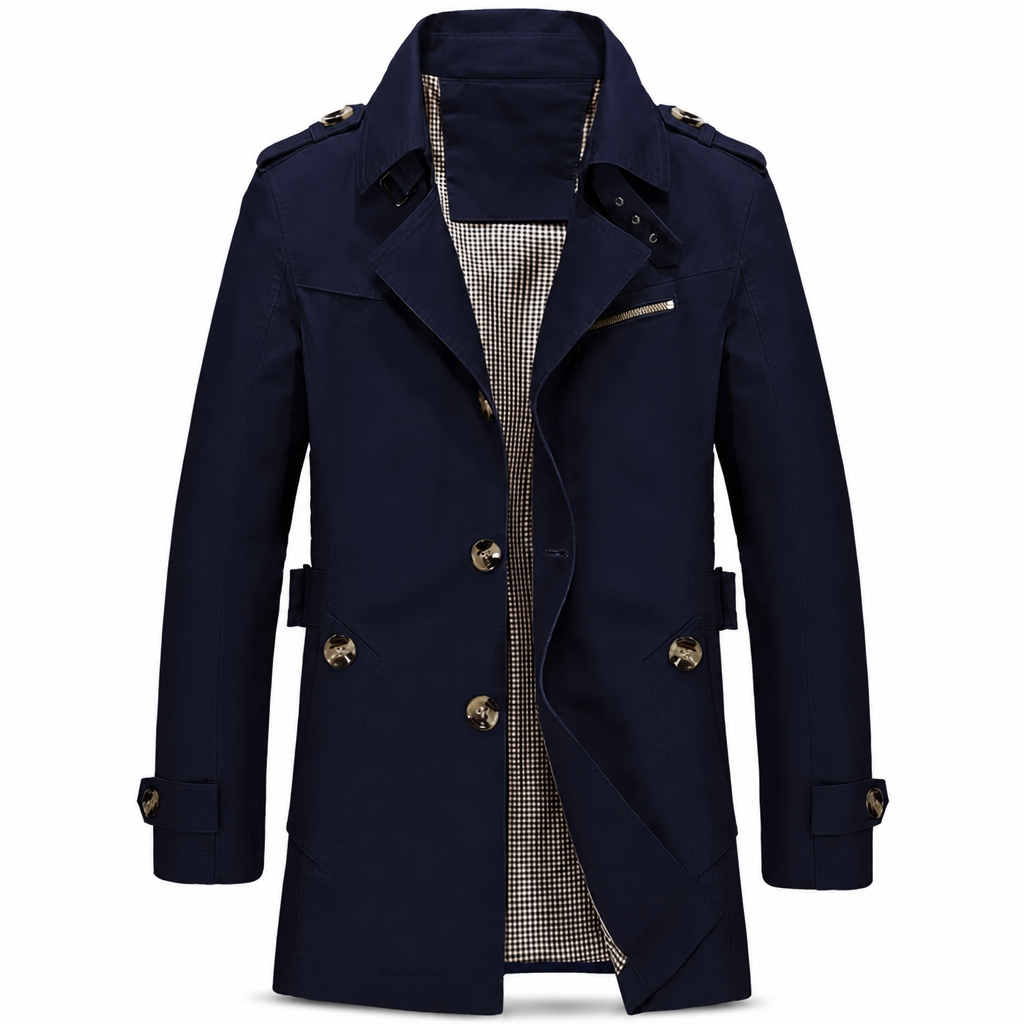 🧥 Washed Cotton, Sharper Long-Line Fit | Men's Casual Windbreaker