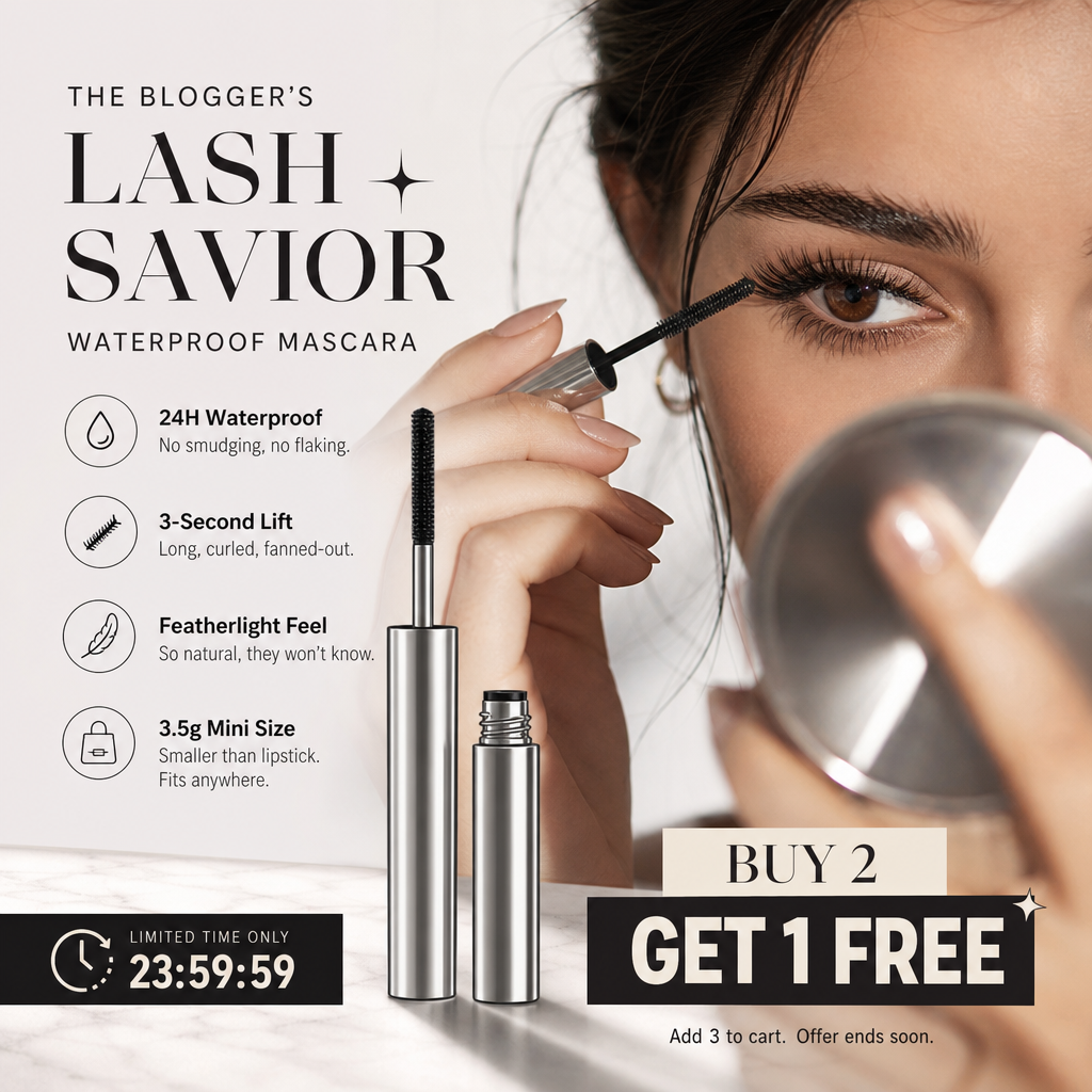 🌟LAST DAY SALE: ONLY ￡8.99!!🎁✨ Waterproof Curling & Lengthening Mascara ✨